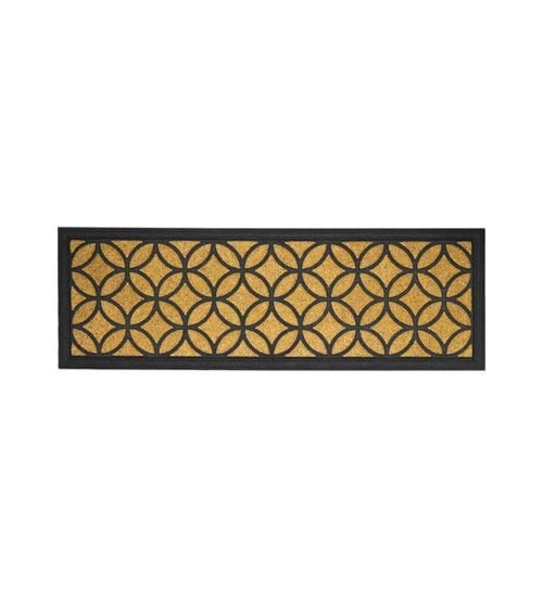 Felpudo de Goma y Coco Tobago, Alfombra Entrada 25x75cm Resistente y Duradera-1