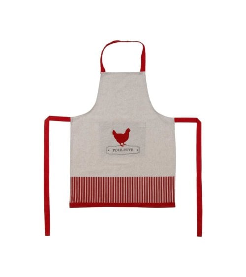 Delantal de Algodón con Diseño de Gallina, Tamaño 60x80 cm, Ideal para Cocina-1