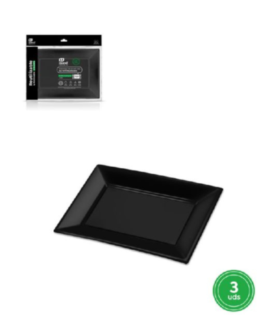 Bandeja Desechable para Fiestas y Eventos - 3 unidades