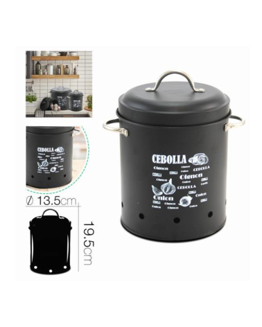 Bote de Metal Samay para Almacenamiento de Cebollas
