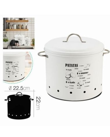 Bote de Almacenamiento de Metal para Patatas Samay