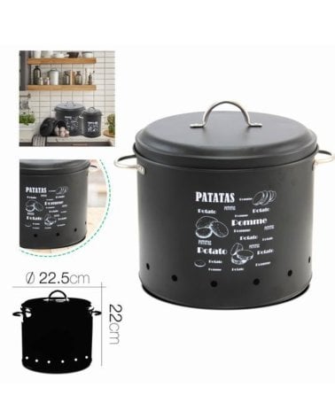 Bote de Almacenamiento de Metal para Patatas Samay