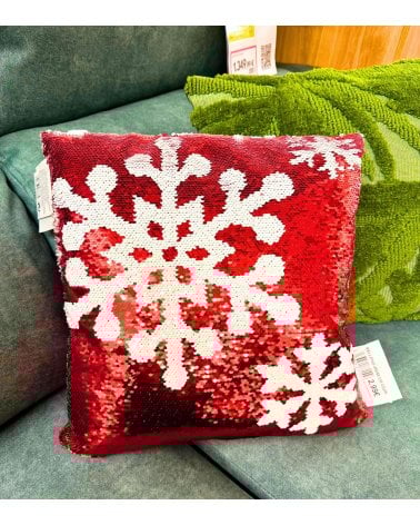 Funda de Cojin Navideña con Lentejuelas