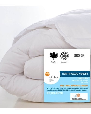 Relleno Nórdico Blanco de 300GR, Relleno con Tacto Pluma